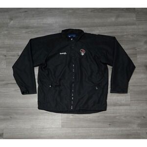 Binghamton Senators Full Zip Windbreaker Jacket Size XL Black Reebok Hockey‎